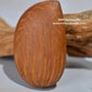 Sandalwood Carved Opening Almond Depicted Durga Statue Carved Inside - Malji Arts