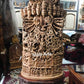 Sandalwood Fine Carved Viswaroopam With Mahabharata Story Sculpture - Malji Arts