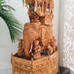 Wooden fine Carved Royal Elephant Ambabari - Malji Arts