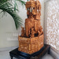 Wooden fine Carved Royal Elephant Ambabari - Malji Arts