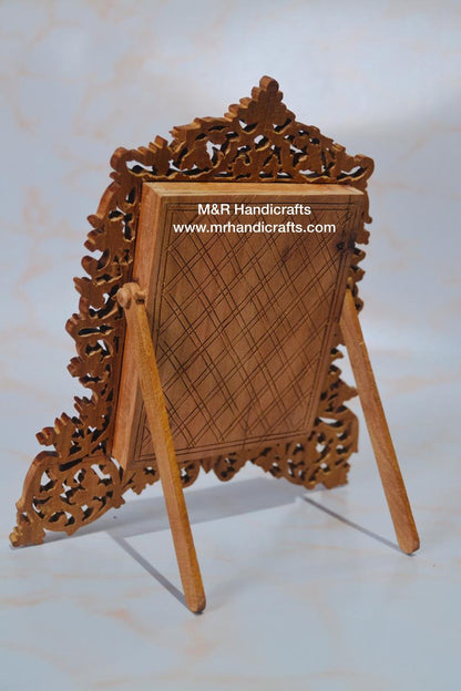 Sandalwood Fine Carved Frame or Hindu God Temple - Malji Arts