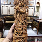 Sandalwood Carved Lord Krishna Statue Collective Art Piece - Malji Arts