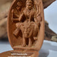 Sandalwood Carved Opening Almond Depicted Durga Statue Carved Inside - Malji Arts