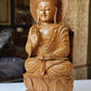 Large Sandalwood Fine Hand Carved Buddha Sitting Statue - Malji Arts