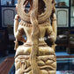 Wooden Shiva Sitting Hand Carved Statue - Malji Arts