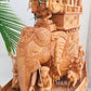 Wooden fine Carved Royal Elephant Ambabari - Malji Arts