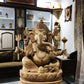 6 Hands Ganesha Sitting Fine Carved Statue - Malji Arts