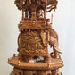 Big Size Wooden Fine Carved Ambabari Royal Safari - Malji Arts