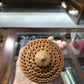 Wooden Round Jali Ganesha Fine Hand Carved Statue - Malji Arts