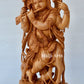 Standing Krishna Statue with Cow Wooden Fine Hand Carved Statue - Malji Arts