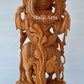 Standing Krishna Statue with Cow Wooden Fine Hand Carved Statue - Malji Arts