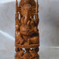 Sandalwood Solid Round Fine hand carved Ganesha Statue - Malji Arts