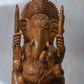Sandalwood Solid Round Fine hand carved Ganesha Statue - Malji Arts
