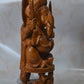 Sandalwood Solid Round Fine hand carved Ganesha Statue - Malji Arts
