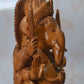Sandalwood Solid Round Fine hand carved Ganesha Statue - Malji Arts