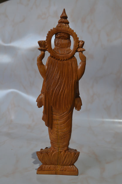 Sandalwood Vintage Hindu Goddess Laxmi Statue Collection - Malji Arts