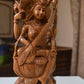 Sandalwood Hindu Goddess Saraswati Fine Hand Carved Statue - Malji Arts