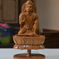 Sandalwood Unique Lord Hanuman Statue On Lotus - Malji Arts