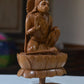 Sandalwood Unique Lord Hanuman Statue On Lotus - Malji Arts