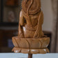 Sandalwood Unique Lord Hanuman Statue On Lotus - Malji Arts