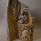 Sandalwood Solid Fine Carved Jungle and Buddha Meditation Scene - Malji Arts