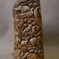 Sandalwood Solid Fine Carved Jungle and Buddha Meditation Scene - Malji Arts