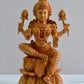 Wooden Fine Hand Carved Laxmi Statue - Malji Arts