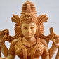 Wooden Special Carved Sitting Goddess Saraswati Statue - Malji Arts