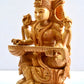 Wooden Special Carved Sitting Goddess Saraswati Statue - Malji Arts