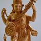 Wooden Special Carved Standing Goddess Saraswati Statue - Malji Arts