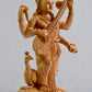 Wooden Special Carved Standing Goddess Saraswati Statue - Malji Arts