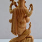 Wooden Special Carved Standing Goddess Saraswati Statue - Malji Arts