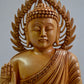 Wooden Hand Carved Meditation Buddha Statue - Malji Arts