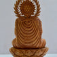 Wooden Hand Carved Meditation Buddha Statue - Malji Arts