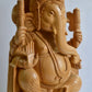 17" inch Wooden Large Special Smiling Lord Ganesha Chatri Round - Malji Arts