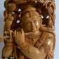 18" Inch Large Wooden Lord Krishna Sitting Under Tree - Malji Arts