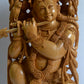 18" Inch Large Wooden Lord Krishna Sitting Under Tree - Malji Arts