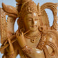 Authentic Aged Mysore Sandalwood Beautiful Krishna Sitting Statue - Malji Arts