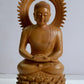 Wooden Calm Face Fine Carved Buddha Meditation Statue - Malji Arts