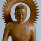 Wooden Calm Face Fine Carved Buddha Meditation Statue - Malji Arts