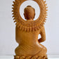 Wooden Calm Face Fine Carved Buddha Meditation Statue - Malji Arts