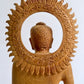 Wooden Calm Face Fine Carved Buddha Meditation Statue - Malji Arts