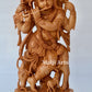 Standing Krishna Statue with Cow Wooden Fine Hand Carved Statue - Malji Arts