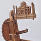 Sandalwood Carved Opening Pocket Watch Collective Piece - Malji Arts