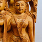 Sandalwood Beautifully Carved Radha Krishna Statue - Malji Arts