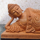 Wooden Fine Hand Carved Sleeping Buddha Statue - Malji Arts