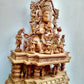 Sandalwood Special Carved GANESH DARBAR Statue - Malji Arts