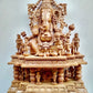 Sandalwood Special Carved GANESH DARBAR Statue - Malji Arts