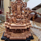 Sandalwood Special Carved GANESH DARBAR Statue - Malji Arts