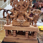 Sandalwood Special Carved GANESH DARBAR Statue - Malji Arts